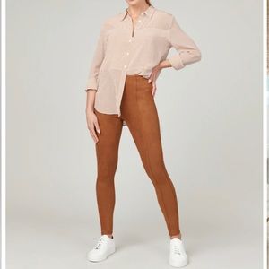 Spanx Faux Suede Leggings Camel size S